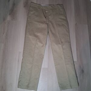 Dickies 874 Original Fit Work Pants Mens 36x32 Khaki Tan Chinos Flat Front